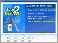 TEACH:diabetes digital video training screen